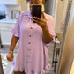 Ruffle Crinkle Dress - Lavender