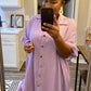 Ruffle Crinkle Dress - Lavender