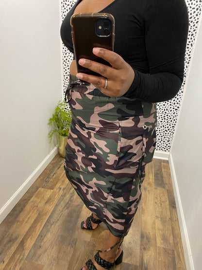 Camo Cargo Skirt