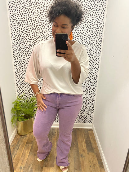 Purple Flare Jeans
