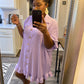Ruffle Crinkle Dress - Lavender