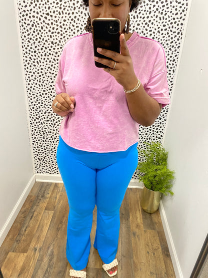 Sky Blue Flare Pants