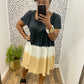 Linen Colorblock Dress