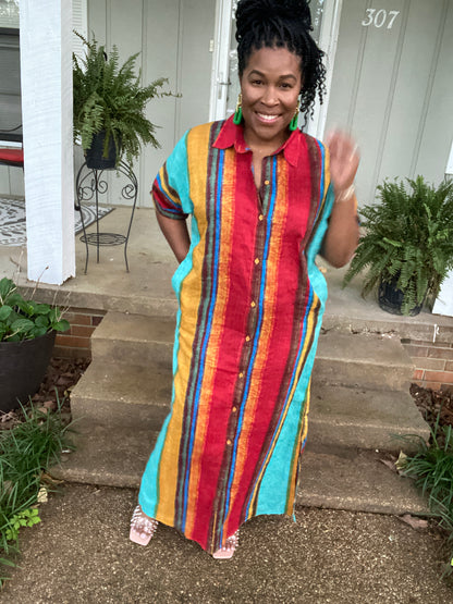 Stripe Multi Color Dress