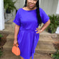 Bright Blue Belted Dress
