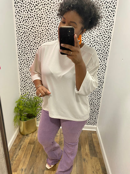 Purple Flare Jeans
