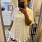 Ruffle Crinkle Dress - White