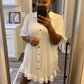 Ruffle Crinkle Dress - White