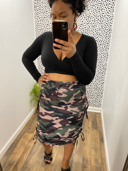 Camo Cargo Skirt