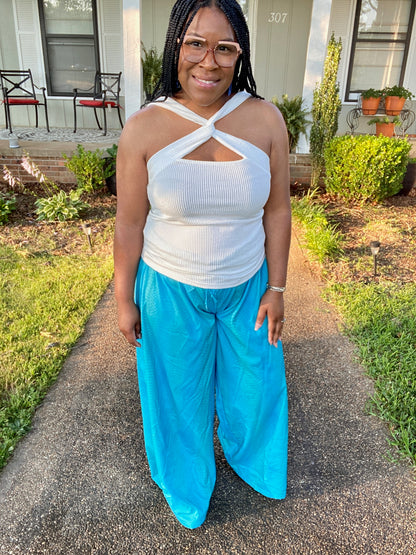 Mid Rise Palazzo Pant