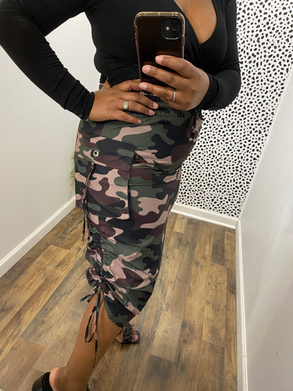 Camo Cargo Skirt