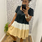 Linen Colorblock Dress