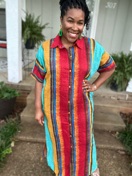 Stripe Multi Color Dress