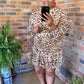 Brown Animal Print Midi