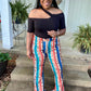 Cowhide Print Flare Pants