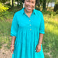 Emerald Green Tiered Dress