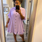 Ruffle Crinkle Dress - Lavender