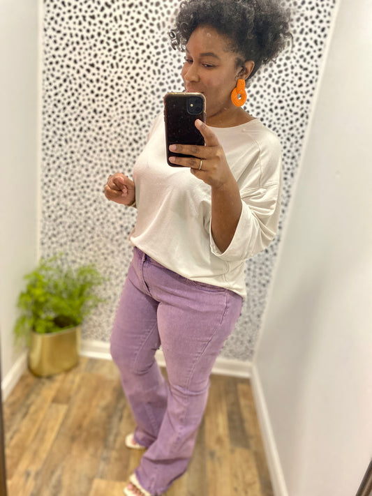 Purple Flare Jeans