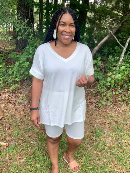 Coordinating Ivory Short Set (S-XL)