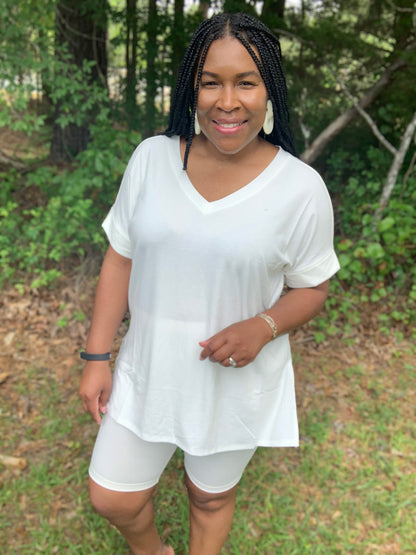 Coordinating Ivory Short Set (S-XL)