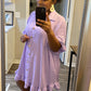Ruffle Crinkle Dress - Lavender