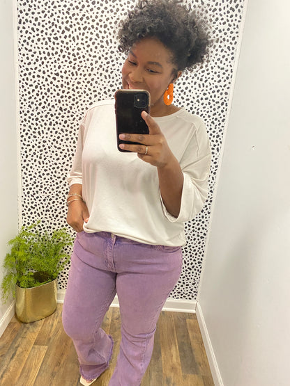 Purple Flare Jeans