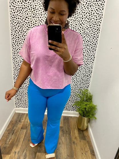 Sky Blue Flare Pants