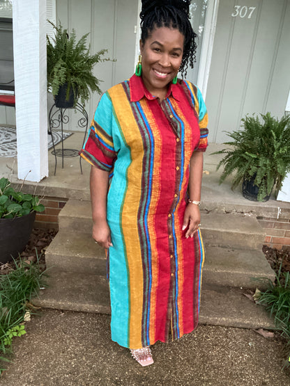 Stripe Multi Color Dress