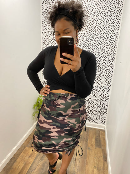 Camo Cargo Skirt