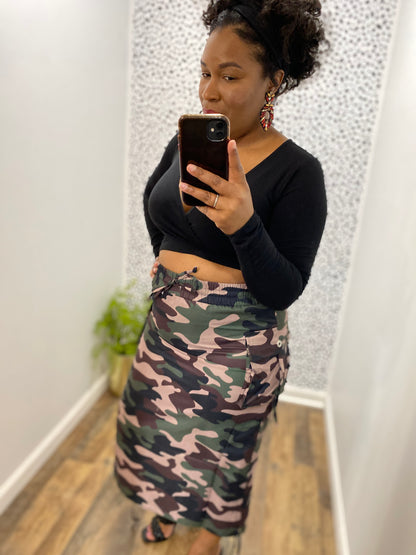 Camo Cargo Skirt