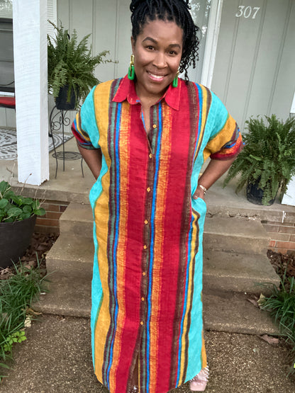 Stripe Multi Color Dress
