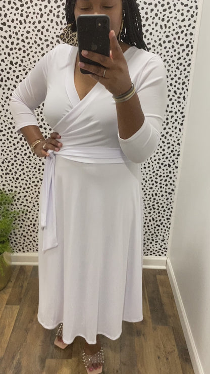 White Wrap Dress