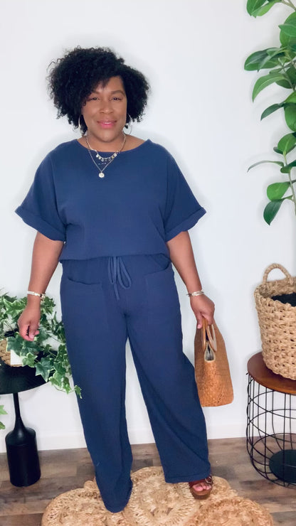 Preorder: Linen Cotton Blend Pants Set