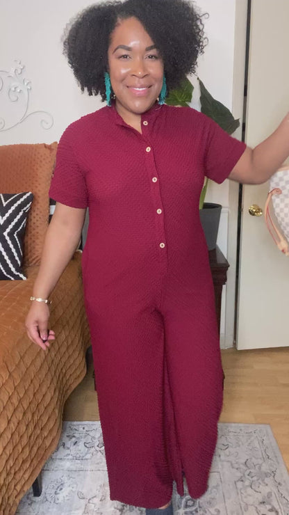Burgundy Jumpsuit