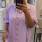 Ruffle Crinkle Dress - Lavender