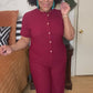 Burgundy Jumpsuit