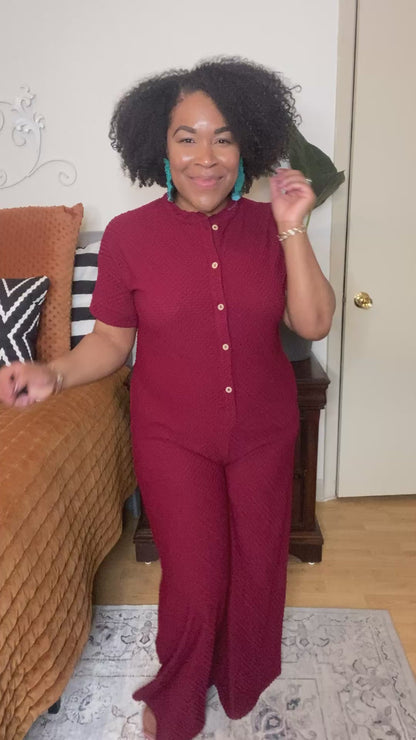 Burgundy Jumpsuit