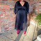Pleated Satin Dress