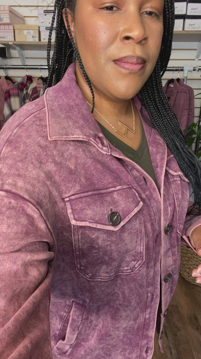 Acid Wash Shacket