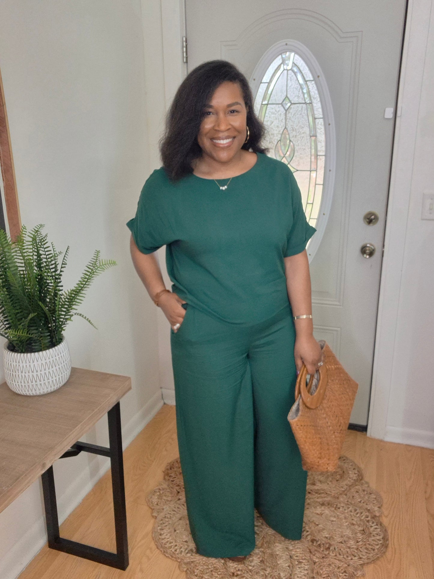 Green Woven Set