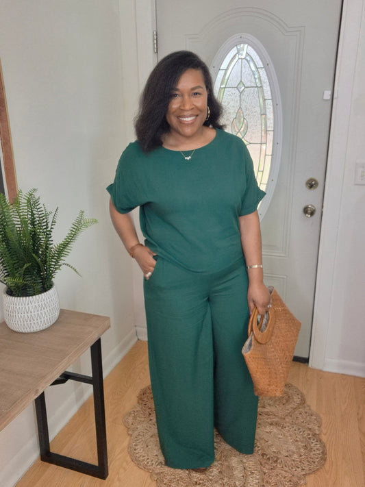 Green Woven Set