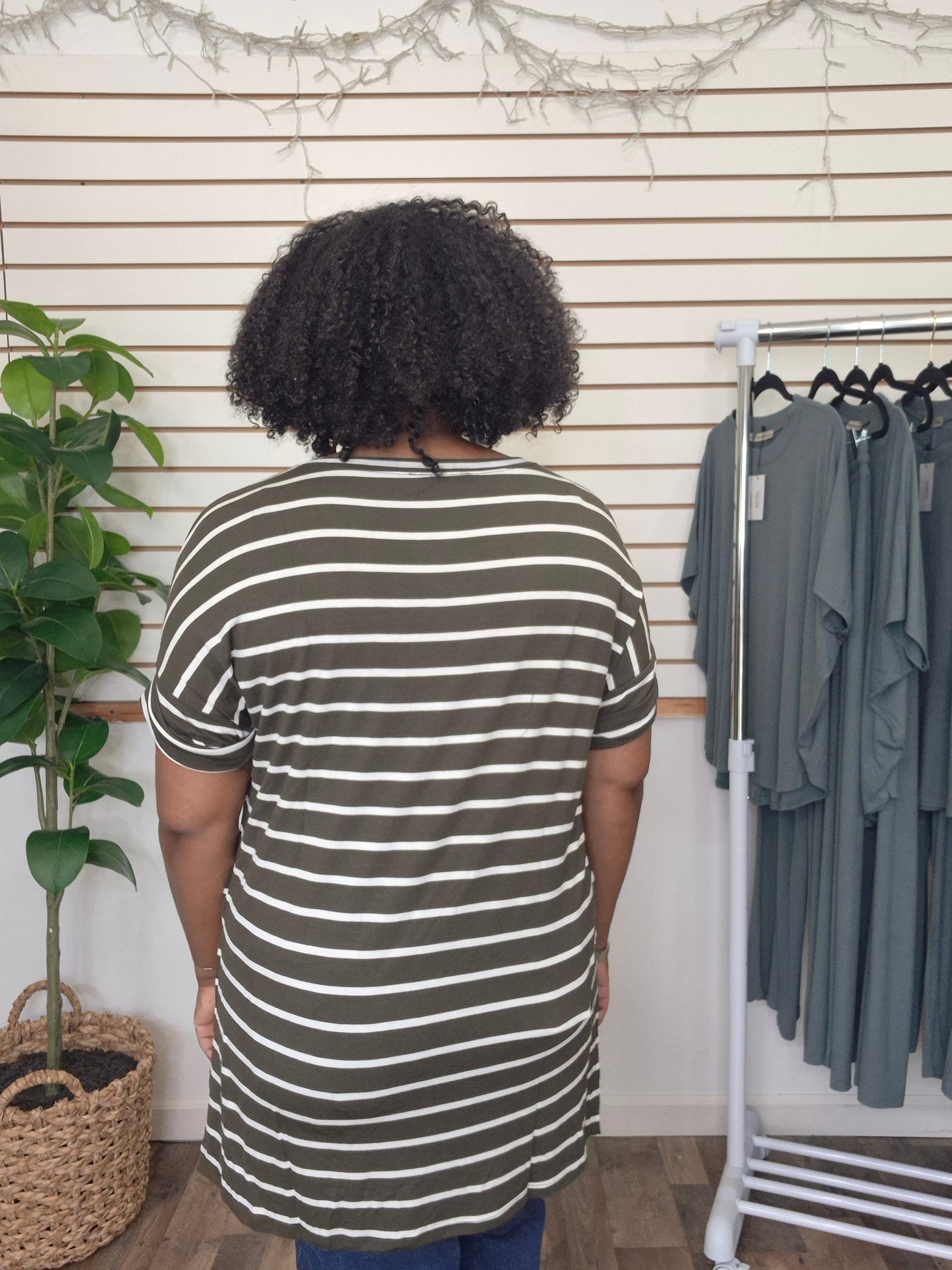Olive V-Neck Tee