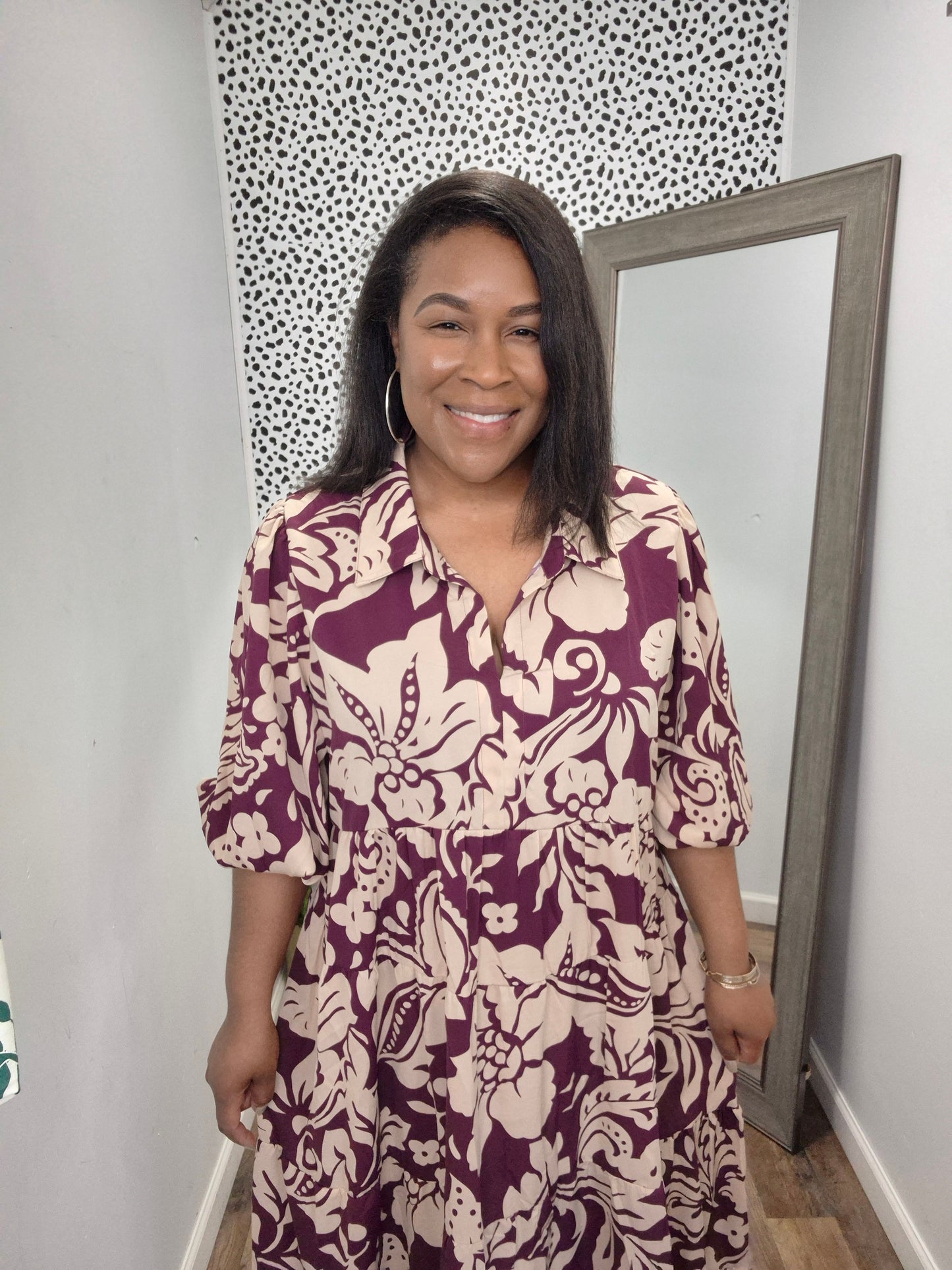 Floral Print Midi