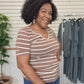 Mocha V-Neck Top