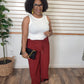 Pleated Pants Burgundy