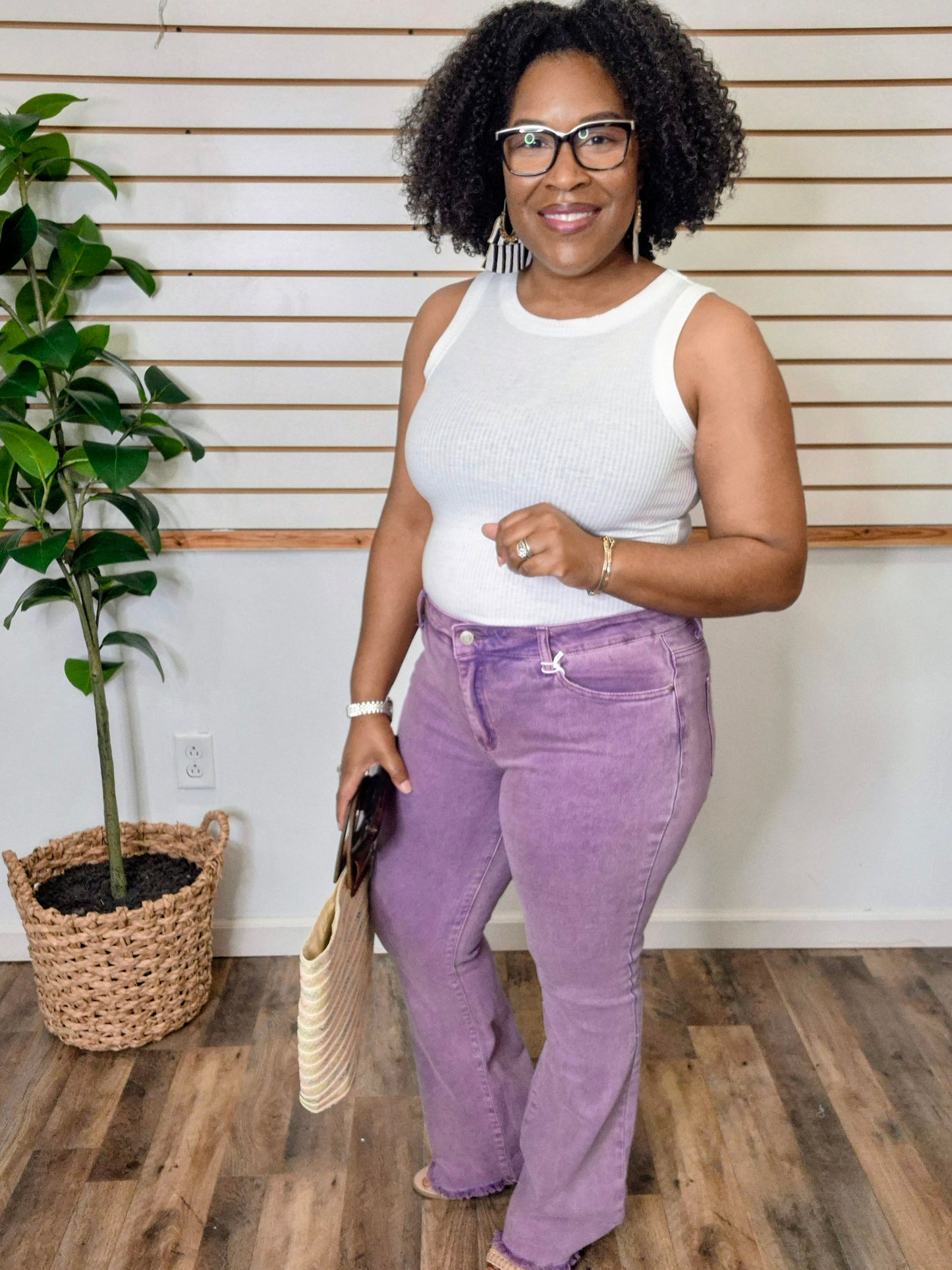 Purple Flare Jeans
