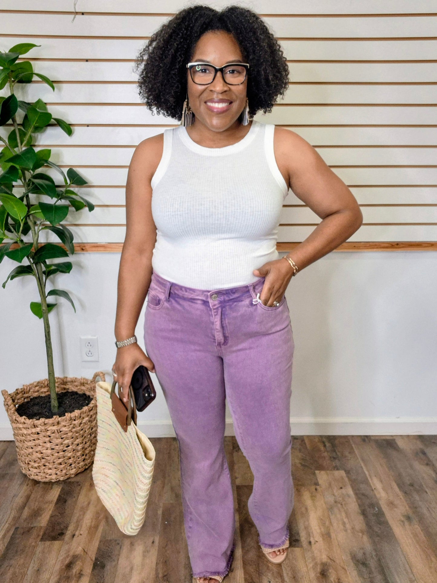 Purple Flare Jeans