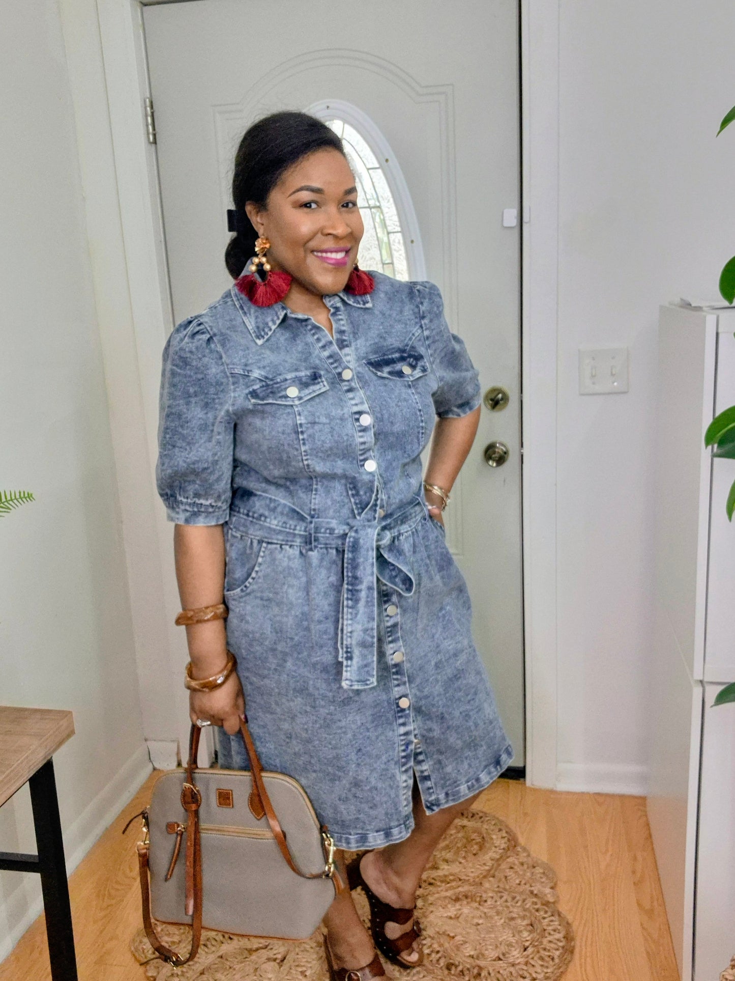 Denim Button Down Dress