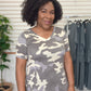 Camo V-Neck Top