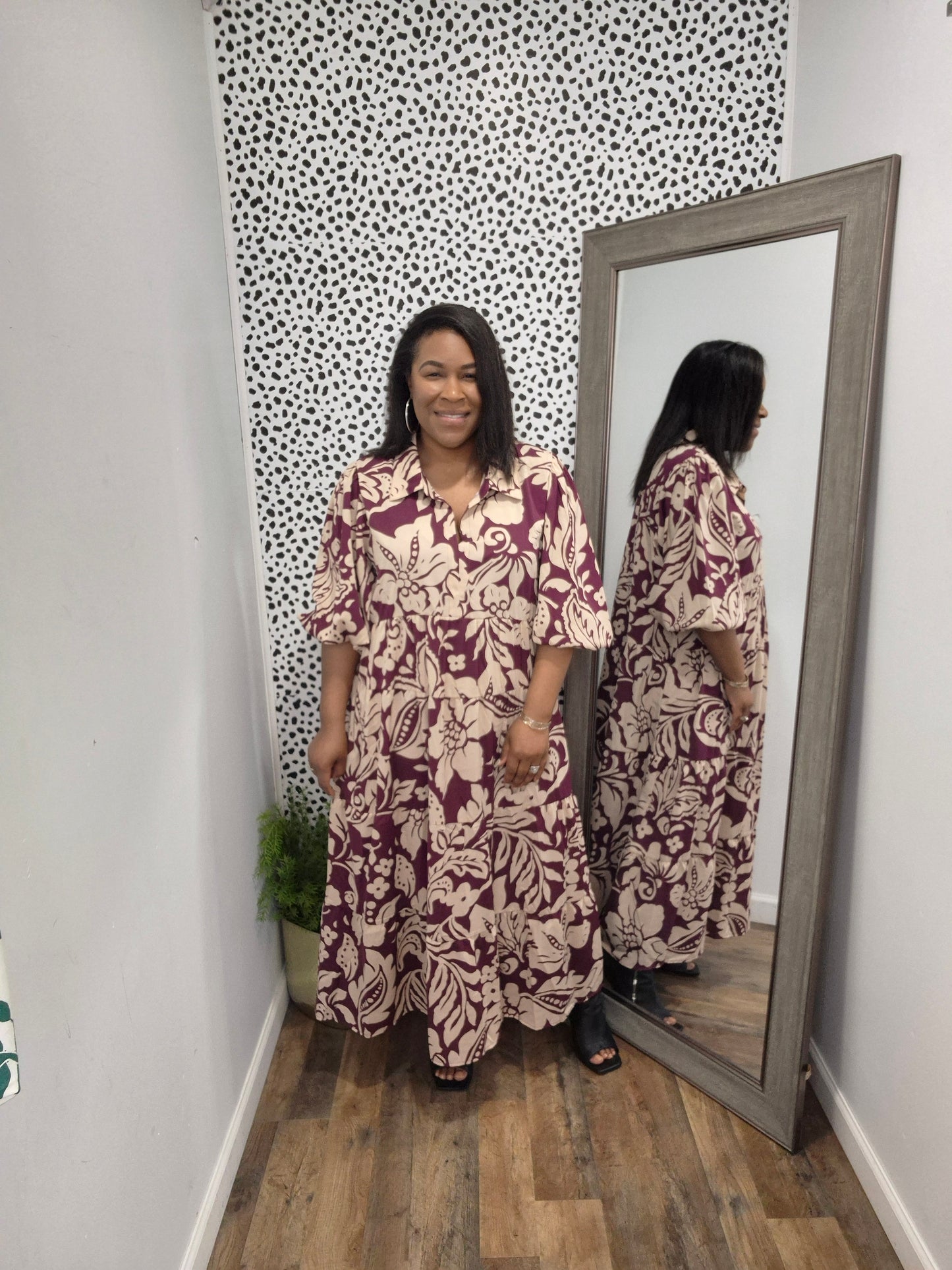 Floral Print Midi